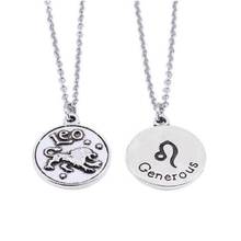 12 Constellation Necklaces Pendants Astrological Zodiac Sign Choker For Women Statement Taurus Scorpio Capricron Gemini Bijoux 2024 - buy cheap