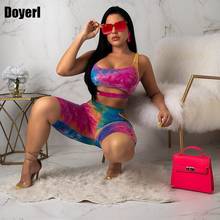Summer Club Outfit Sexy 2 Piece Set Women Shorts and Top Set Print Bandage Bodycon Short Pants Set Tracksuit Two Piece Outfits 2024 - buy cheap