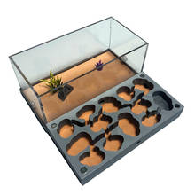 Granja de hormigas plana ecológica acrílica 3D con área de alimentación, casa de hormiga de hormigón, taller de hormiguero de Mascota, piscina de agua hidratante, nuevo 2024 - compra barato