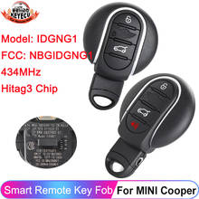 Keyecu 3 4 botões nbgidgng1, para bmw mini cooper f series f55 f56 2014 2015 2016 2017 2018 433 fob 185409 mhz, chave remota inteligente 2010-10 2024 - compre barato