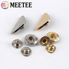Meetee-Conjunto de Botones de Metal a presión para abrigo, Botones de costura decorativos, sujetadores de abrigo, hebilla del chaleco KY647, 10 Uds. 2024 - compra barato