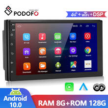 Podofo 2 Din Android 10.0 Car Radio Audio Stereo AI GPS Carplay Multimedia Video Player For VW Nissan Hyundai Toyota CR-V KIA 2024 - buy cheap