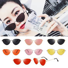 Women Fashion Sunglasses Cat Eye Triangle Frame Sun Glasses Metal UV400 Cute Eyewear Sunglass for Woman 2024 - buy cheap