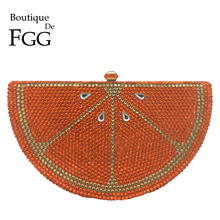 Boutique De FGG-Bolso De mano con diseño De fruta y sandía para mujer, Pochette con cristales, De noche, con diamantes, para boda y fiesta 2024 - compra barato