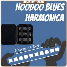 Hoodoo-armónica de 3 arpas en C D & G, conjunto de armónicas de tono, órgano de boca, instrumento Musical de viento de madera, Melodica, 10 agujeros 2024 - compra barato