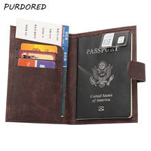 PURDORED 1 Pc Solid Color Travel Passport Cover Women Men Travel Credit Card Holder Travel ID&Document Passport Holder Card Case 2024 - buy cheap