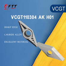 Лезвия для резки алюминия VCGT110304 AK H01 VCGT 110304, инструмент для токарной обработки, инструменты с ЧПУ, алюминий + сплав олова, дерево, 20 шт. 2024 - купить недорого