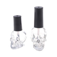 Skull Fashion-botella rellenable de cristal transparente para esmalte de uñas, envases pequeños de viaje para cosméticos, maquillaje, 10ml 2024 - compra barato