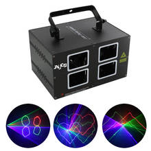 AUCD 4 Lens Single Scan 500mW RGBG Projector Laser Lights Pro Xmas Disco DJ Party DMX Beam Moving Ray Show Stage Lighting DJ-4L 2024 - buy cheap