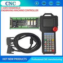 Britânico sistema de controle de movimento cnc handheld de 3 eixos, controlador da máquina de gravura com botão de parada de emergência, usado para gravação 2024 - compre barato