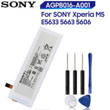 Sony bateria original para sony xperia e5653 m5 e5603 e5606 e5663 bateria genuína 2600mah 2024 - compre barato