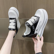 2019 Fashion Platform Sneakers for Women Autumn Breathable Luxury Chunky Sneakers Women High Sole Leather Casual Shoes for Women 2024 - buy cheap