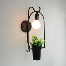Lámpara de pared moderna de hierro para dormitorio, luz creativa nórdica para planta, cabecera, balcón, pasillo, tienda de flores 2024 - compra barato