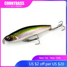 1pc Countbass 100mm 19g Topwater Fishing Lures  Floating Pencil Leurre Surface Popper Wobblers 2024 - buy cheap