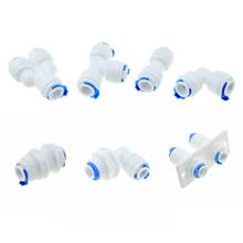 Reverse Osmosis Quick Coupling 1/4 3/8 Hose Connection Tee Y Connector 2 Way Equal Elbow Straight RO Water Plastic Pipe Fitting 2024 - купить недорого