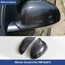 Накладка на зеркало заднего вида из углеродного волокна для Volkswagen Golf 5 Mk5 & Gti 2002-2007, комплект кузова автомобиля 2024 - купить недорого