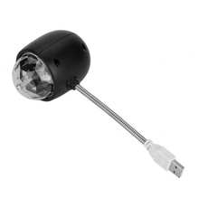 Mini usb conduziu a luz portátil do estágio do disco led rgb/luz branca festa de discoteca iluminação dispositivo elétrico decoração da sala