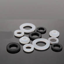 Junta de sellado de goma de silicona negra/blanca, juntas planas de 11mm/14mm/18,5mm, anillo de arandela, arandelas de grifo de fontanería, 20 Uds. 2024 - compra barato