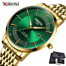 NIBOSI-Reloj de pulsera de cuarzo para hombre, accesorio Masculino de marca de lujo, con esfera curva ultrafina, estilo informal, resistente al agua 2024 - compra barato
