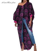 Vestidos africanos de algodón para mujer, ropa con estampado africano, blusa larga informal para mujer, vestidos Ankara WY5557 2024 - compra barato