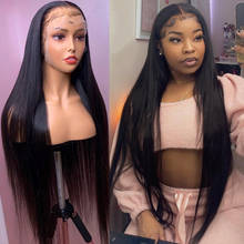 HD Transparent Lace Front Human Hair Wigs Pre Plucked With Baby Hair Cranberry Brazilian Straight Hair 13x4 Lace Frontal Wig 2024 - buy cheap