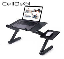Adjustable Aluminum Laptop Desk Ergonomic Computer Desk Portable TV Bed Lapdesk Tray PC Table Stand Notebook Table Desk Stand 2024 - buy cheap