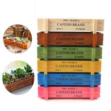 Vintage Wood Garden Flower Planter Succulent Pot Rectangle Trough Box Plant Bed 2024 - buy cheap