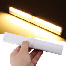 Luminária de LED com sensor de movimento, 6/10 lâmpadas, cristaleira, armário, guarda-roupas, luminária de cama, escada, cozinha 2024 - compre barato