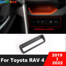 Cubierta Interior de fibra de carbono para coche, embellecedor de faro delantero, embellecedor de marco ajustable, para Toyota RAV4, RAV 4, 2019, 2020, 2021 2024 - compra barato