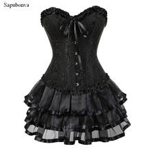 Sapubonva sexy corsets for women plus size costume overbust burlesque corset and skirt set tutu corselet victorian fashion gowns 2024 - buy cheap