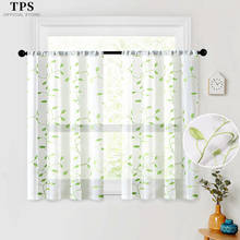 TPS Tulle Leaves Embroidered Voile Curtains for Living Room Bedroom Window Treatment Sheer Cortinas for Kitchen Blinds Drapes 2024 - buy cheap