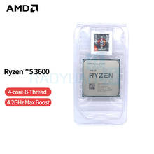 Procesador de CPU AMD Ryzen 5 3600 R5 3600 3,6 GHz, seis núcleos y 12 hilos, 7NM, 65W, L3 = 32M, 100-000000031, sin ventilador, AM4, nuevo 2024 - compra barato