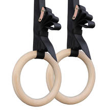 1 пара березовых деревянных гимнастических колец Вытяните кольцо для тренажерного зала для домашней тренировки фитнеса. 2,8 см * 4,5 м регулируемый плечевой ремень для дополнительного 2024 - купить недорого