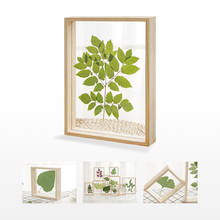 Wooden Creative Double-sided Glass Plant Specimen Photo Frame Log Color Photo Frame Transparent Wooden Photo Frame 2024 - buy cheap