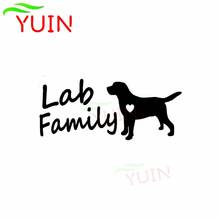 YUIN Lab Family Labrador Mother Dog Sticker Fashion Decoration PVC Waterproof Sunscreen Decal Black/White/Red/Laser/Silver 2024 - buy cheap