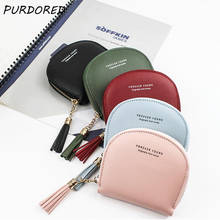 PURDORED 1 Pc Women Tassel Card Holder PU Leather ID Credit  Card Case Passport Cover Tassel Cards Wallet  Carteira Mujer Girl 2024 - buy cheap