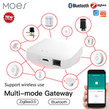 MOES Tuya Smart Wired Multi-mode Gateway ZigBee Bluetooth Mesh Hub Smart Life APP Remote Voice Control via Alexa Google Home 2024 - buy cheap