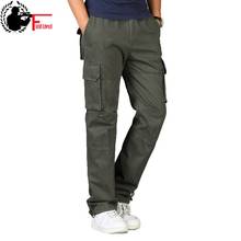 Military Pants Men's Big Tall Large Size Plus Oversized Trouser Elastic Waist Multi Pocket Cargo Pants Male Loose Jogger 6XL 5XL 2024 - buy cheap