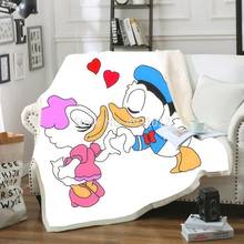 Manta de felpa de Disney para niños y niñas, cobertor para sofá cama individual y doble, regalo para parejas de bebés, Daisy, pato Donald 2024 - compra barato