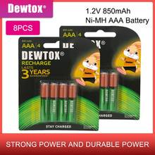 8PCS DEWTOX 1.2V 850mAh AAA NI-MH Rechargeable Battery Used for wireless mouse,electronic devices, etc-Charged AAA battery 2024 - buy cheap