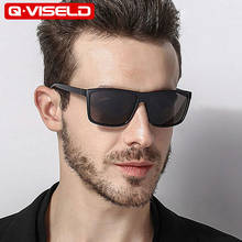 QVISELD Polarized Sunglasses For Men 2022 Fashion Luxury Brand Designer Vintage Square Sun Glasses Retro UV400 Anti-glare Oculos 2024 - buy cheap