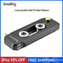 Trilho longo da nato da liberação rápida grossa de 6mm do trilho da otan do baixo-perfil de smallrig 50mm com furo de montagem de 1/4 "-20 para a braçadeira da otan/handle2468b 2024 - compre barato