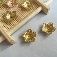 (3932)50PCS 16MM Not plated color Brass Flower Beads Caps Diy Jewelry Findings Jewelry Accessories wholesale 2024 - buy cheap