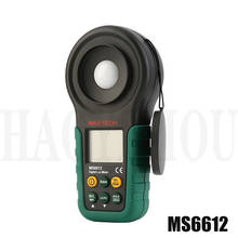 Mastech-iluminómetro medidor Digital MS6612 Lux, medidor de luz, vela de pie, rango automático, pico de 200000 Lux 2024 - compra barato