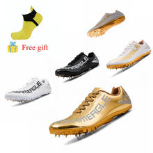 Zapatillas deportivas de pista y de campo para hombre, deportivas para correr, ligeras, suaves, profesionales, de salto largo 2024 - compra barato