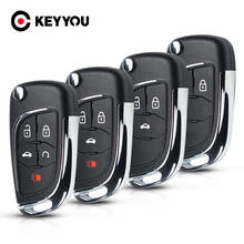 KEYYOU 10pcs Flip Remote Key Shell For Chevrolet Cruze Camaro Equinox Malibu Sonic Spark Volt 3 Buttons Fob Car Key Case 2024 - buy cheap