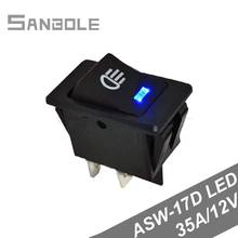 Modification of automobile Rocker switch ASW-17D LED Headlight switch 12V 35A Fog lamp switch Five colors (10pcs) 2024 - buy cheap