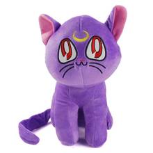 Figura de dibujos animados de gato Diana púrpura de Anime, muñeco de peluche, juguetes de peluche de 18CM 2024 - compra barato