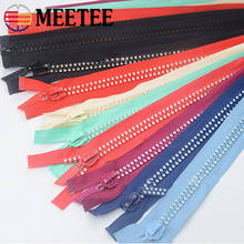 Meetee 1pc/2pcs 60cm 10# Resin Zipper Double  Open-End Zips for Clothing Coat Bags Zippers Decoration Accessories 2024 - buy cheap