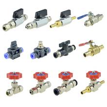 Pneumatic Ball Valve Quick Fitting 4 6mm 8mm 10mm 12mm Compressor Air Hose Water Tube Needle Adjust Flow Control Crane Coupling 2024 - buy cheap